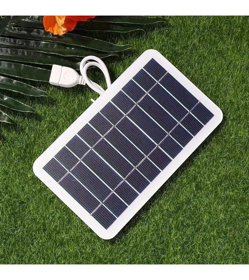 1 Pc USB Solar Panel For Outdoor Travel Camping Solar Driven With Female To Male USB Compatible With Mobile Phone Power Bank Flashlight Fan - Image 3