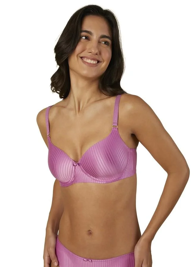 ترايامف Triumph Women's Polyamide Wire Free Casual T-Shirt Bra (110I648_Purple
