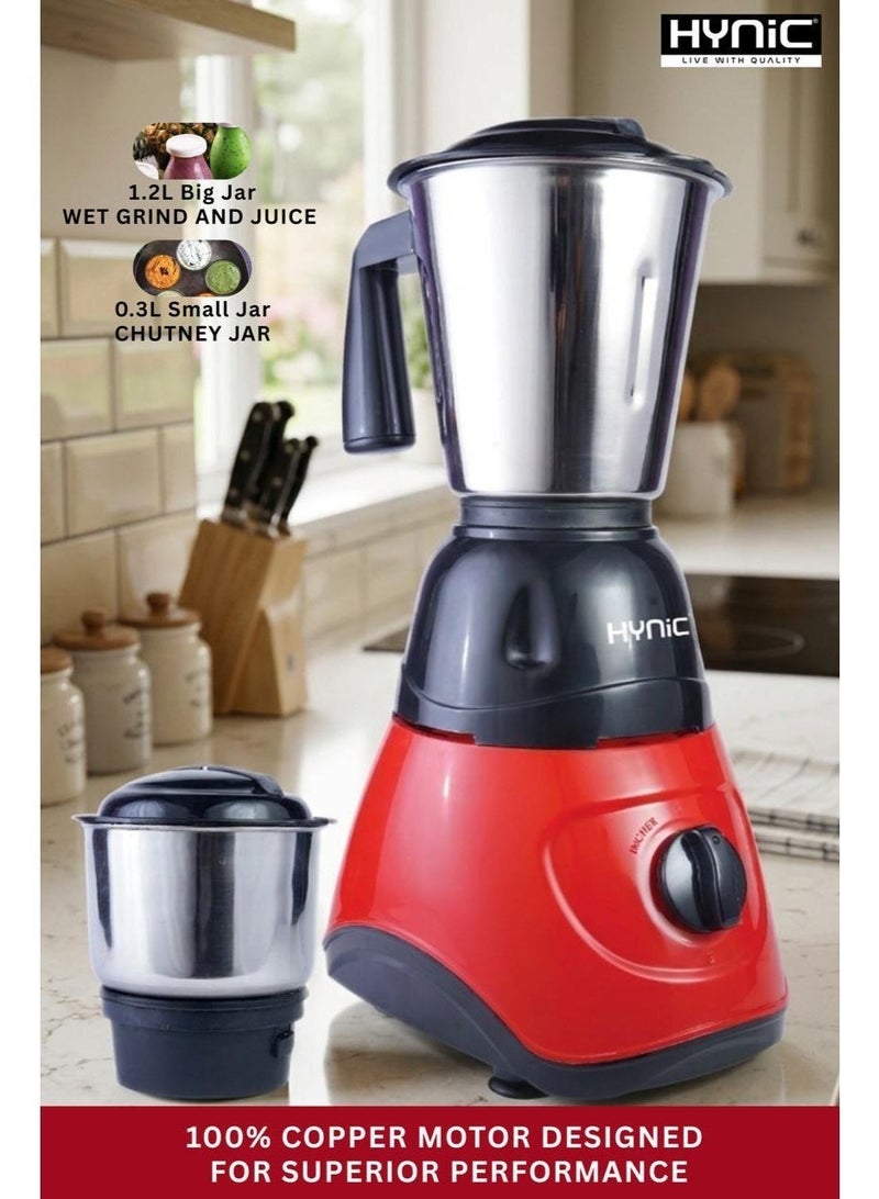 هاينك مطحنة خلاط ثقيلة 2 في 1 – محرك نحاسي بقوة 550 واط مع جرار من الفولاذ المقاوم للصدأ - Image 2