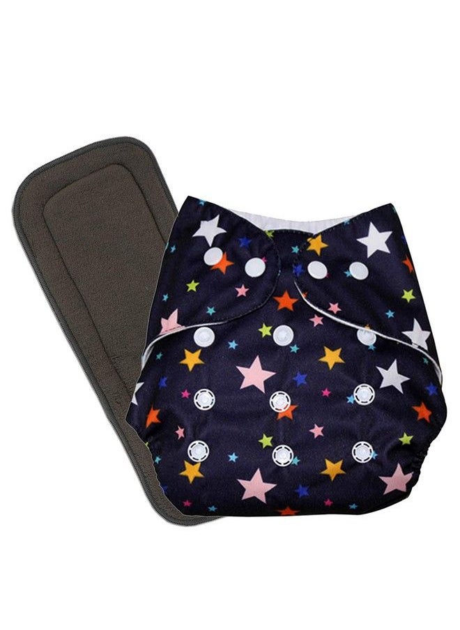 DOMENICO Washable Baby Diaper Premium Cloth Diaper Reusable Adjustable Size Waterproof Pocket Cloth Diaper Nappie (1 Diaper And 1 Insert Pad)  - Image 2