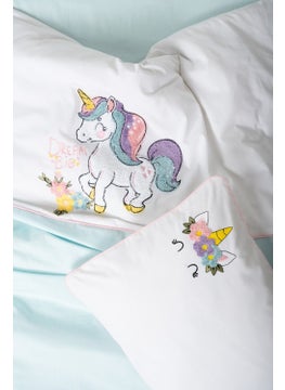 COTTON BOX Punch Embroidered Baby Bedding Set Dolly Mint  - Image 2