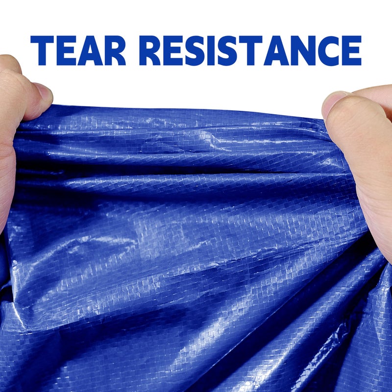 MVPNET Tarp 20x30 ft 100% Waterproof Uv Resistant High Durability Multipurpose 5mil Blue Tarp for Covering Courtyards, Cars, Camping, Gardens, Pet Nests -by MVPNET - Image 4
