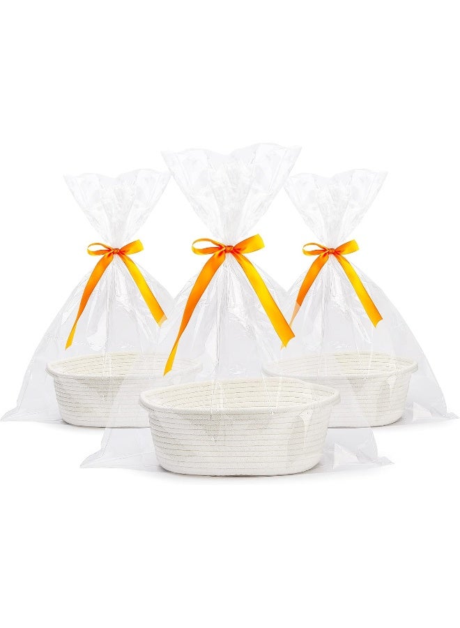 Pro Goleem 3-Piece Small Woven Basket with Gift Bags and Ribbons - Image 1