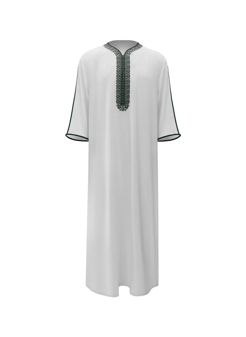 xozgdovg Embroidered men's robes with pockets  - Image 1
