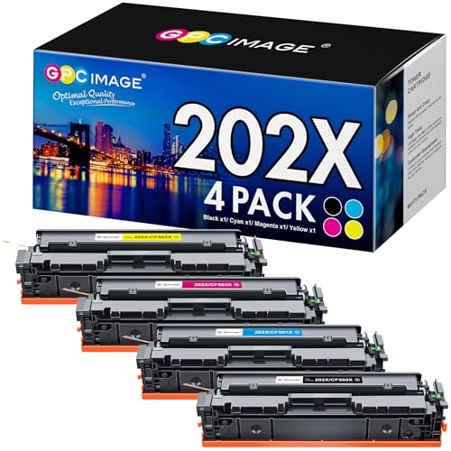 GPC Image Compatible 202X Toner Cartridge Replacement for HP 202X 202A CF500X CF500A to use with LaserJet Pro MFP M281fdw M254dw M281cdw M281 M281dw M280nw Toner Printer (Black Cyan Magenta Yellow) - Image 1