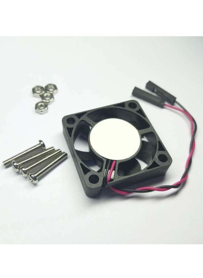 KASTWAVE 4 قطع مروحة Raspberry Pi 4، مروحة تبريد Raspberry Pi بدون فرش 3.3V 5V DC مروحة صامتة لـ Raspberry Pi 4B / Pi 3B+ / غلاف RetroFlag NESPI (30mmx30mmx7mm) (أسود)  - Image 2