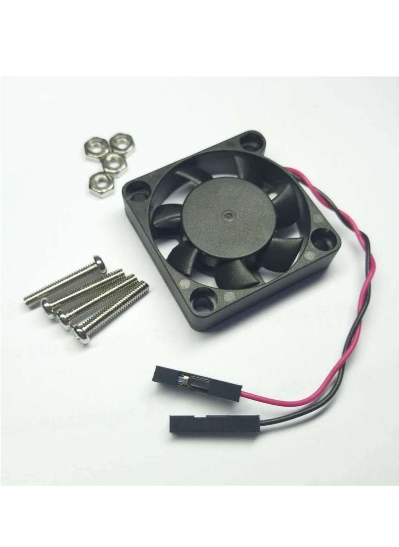 KASTWAVE 4 قطع مروحة Raspberry Pi 4، مروحة تبريد Raspberry Pi بدون فرش 3.3V 5V DC مروحة صامتة لـ Raspberry Pi 4B / Pi 3B+ / غلاف RetroFlag NESPI (30mmx30mmx7mm) (أسود)  - Image 3