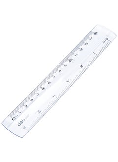Deli Deli EG00112 Ruler, 15cm (6 Inch) Transparent Plastic Measuring Tool – Ideal for School and Office Use  - Image 2