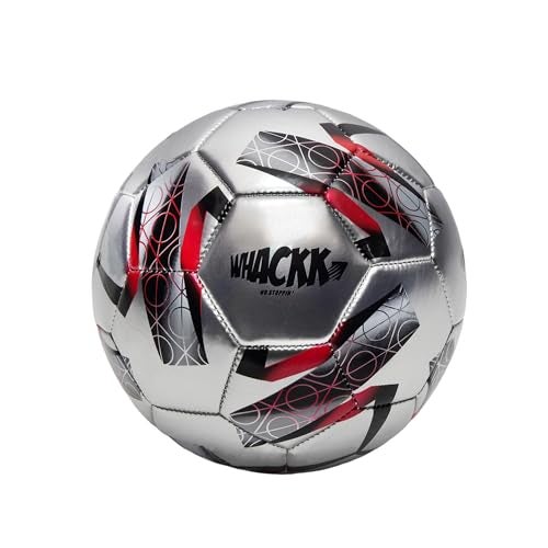 WHACKK Kempes HT-CTPU Football Size 5 Soccerball Hand Stitched for Practice & Training - Original PVC Waterproof. 3 Layered Ideal Sports Ball for All Ages on Ground, Grass and Turf - Image 1