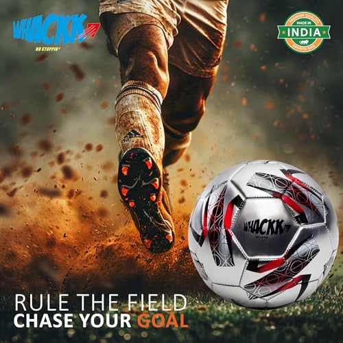 WHACKK Kempes HT-CTPU Football Size 5 Soccerball Hand Stitched for Practice & Training - Original PVC Waterproof. 3 Layered Ideal Sports Ball for All Ages on Ground, Grass and Turf - Image 3