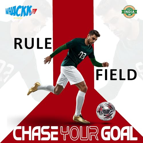 WHACKK Kempes HT-CTPU Football Size 5 Soccerball Hand Stitched for Practice & Training - Original PVC Waterproof. 3 Layered Ideal Sports Ball for All Ages on Ground, Grass and Turf - Image 2
