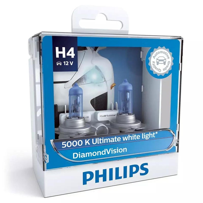 Philips مصابيح أمامية للسيارة من فيليبس دايموند فيجن H4 ترقية 5000K 12342DVS2 (زوج) - Image 4