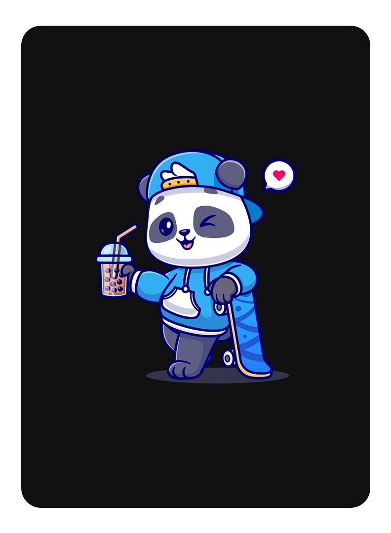 Theodor Protective Flip Case For Xiaomi Pad 6 - Pad 6 Pro With Trifold Stand Auto Wake Sleep Shockproof Cover Panda having Drink - Image 1