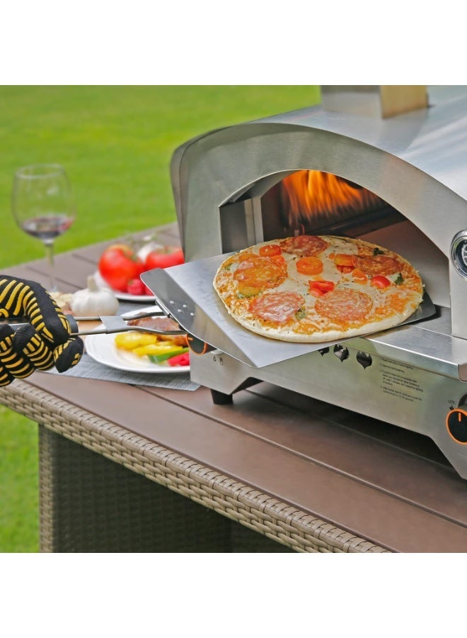Arabest Pizza Peel Metal Pizza Peel with rubber handle Large Premium Pizza Paddle Pizza Spatula Perforated Stainless Steel Pizza Spatula - Image 2