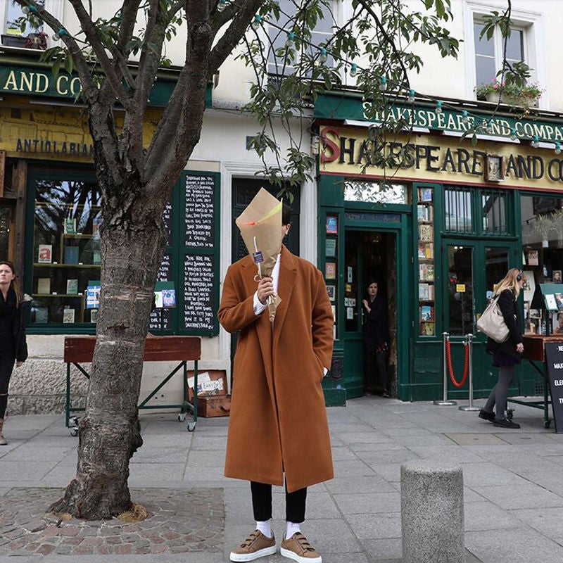 Japanese Style Long Thickened Mens Windbreaker Overcoat Warm Woolen Coat Loose Fit Korean Version Fashionable Casual Wear Khaki  - Image 1