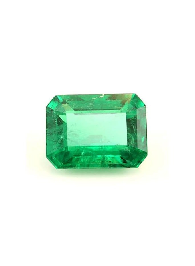 Certified Natural Colombian Emerald Loose Gemstone, 1.49 Ratti/1.36 Carat, 8.59 x 5.89 x 3.12 mm, Green  - Image 1