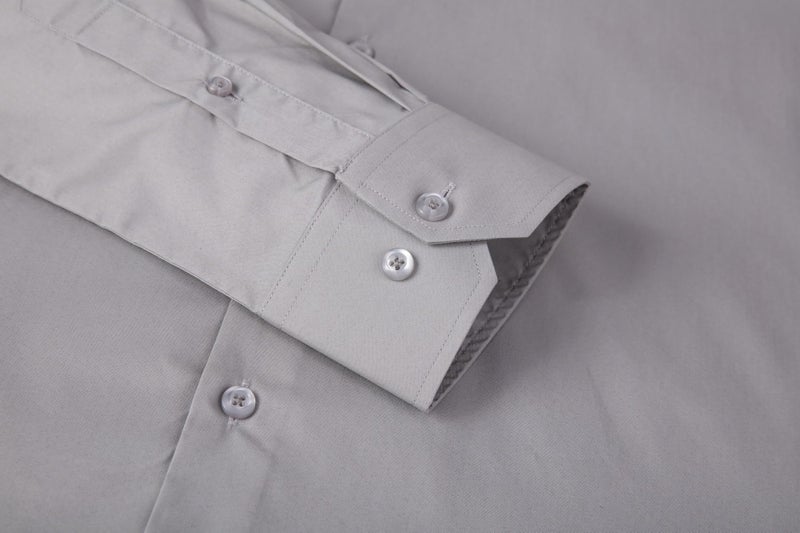 Alex Vando Mens Dress Shirt Easy Care Slim Fit Long Sleeve Cotton Stretch Button Down Shirt,Grey,M - Image 5