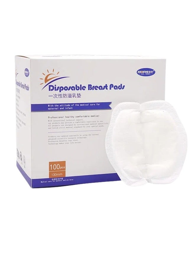 Splendors 100 count Disposable Breast Pads Medical-grade Nursing Pads Super Absorbent Nursing Pad Breastfeeding Essentials Sterilized Individually Packed  - Image 1