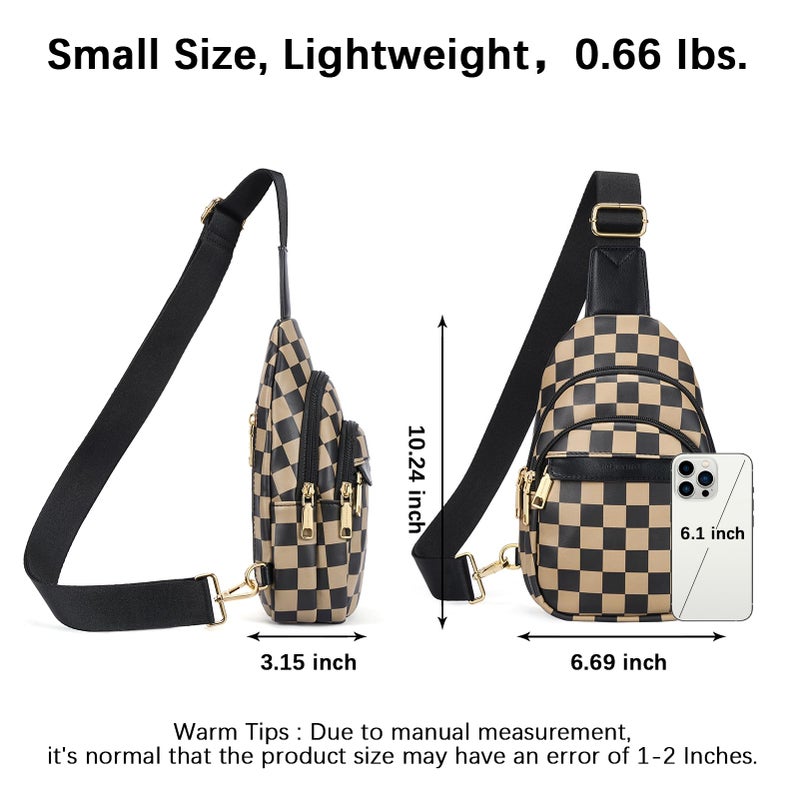 BOSTANTEN Small Sling Bag for Women Leather Crossbody Bags Fanny Pack Chest Bag for Travel - Image 3