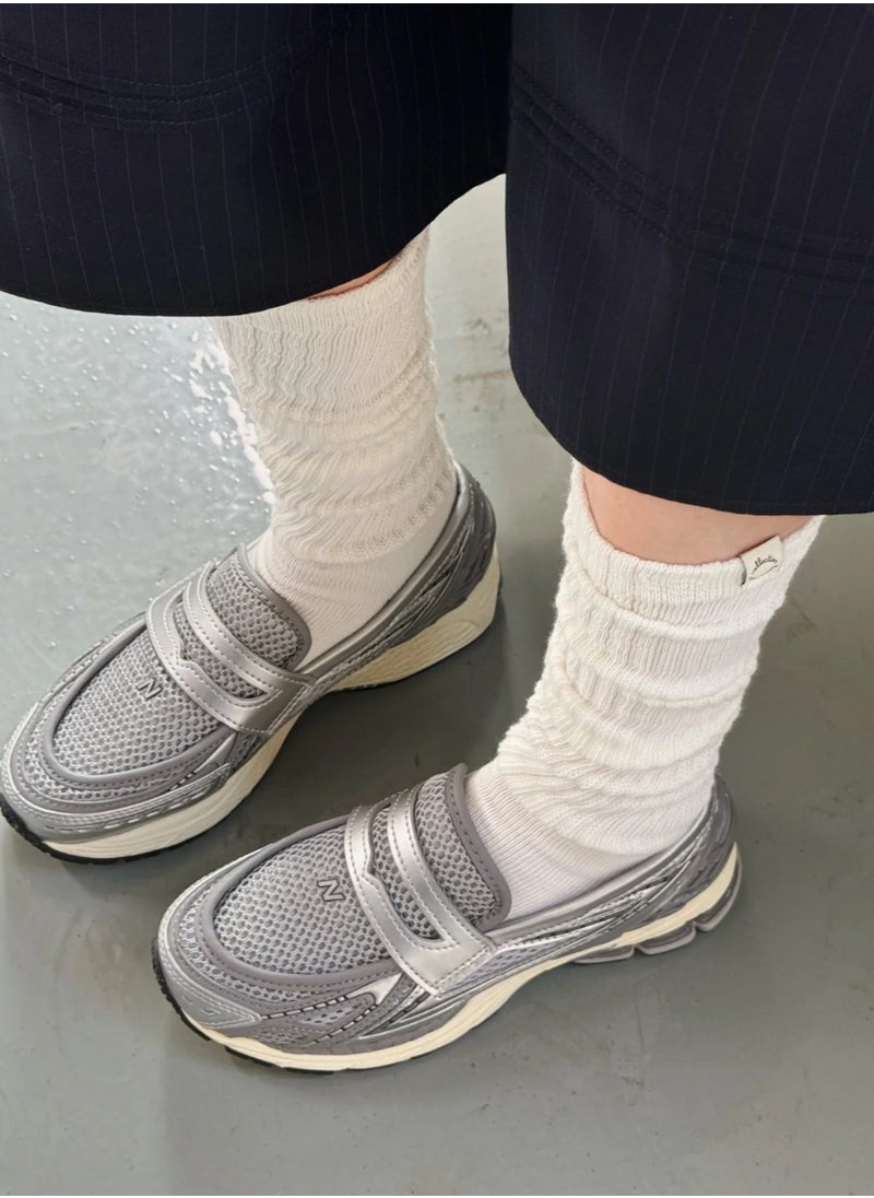 New Balance - 1906L Vintage Casual Loafers/Slip-on Athlesiure Shoes Silvery/Gray For Women/Men/Students - Image 1