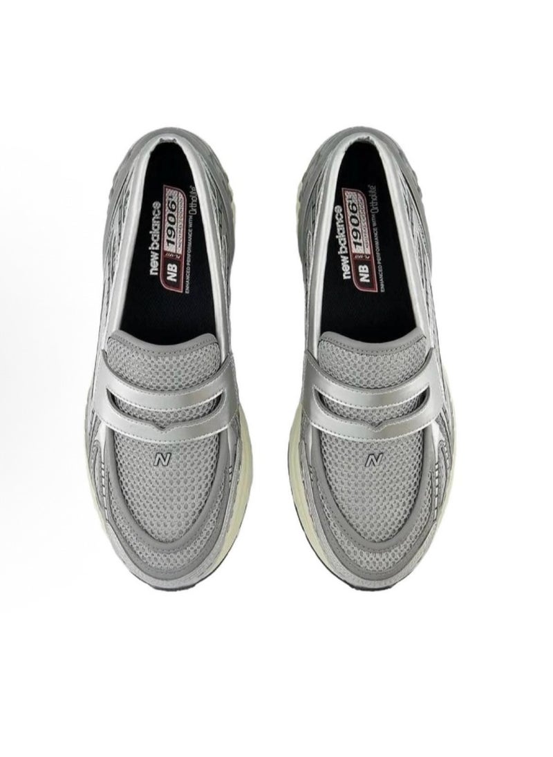 New Balance - 1906L Vintage Casual Loafers/Slip-on Athlesiure Shoes Silvery/Gray For Women/Men/Students - Image 1