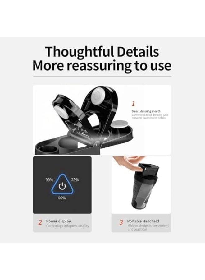 Portable Blender 700ml, 6000mAh USB Rechargeable Electric Juicer Machines, Compact Extractor for Orange, Lemon, Limes, Self Cleaning Juicer Cup - Image 4