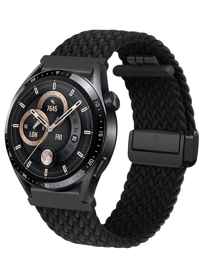 سوار مغناطيسي مقاس 20 مم لساعة سامسونج جالاكسي 7/6/5/4/FE مقاس 40 مم 44 مم/سوارات جالاكسي 6/4 الكلاسيكية مقاس 47 مم 43 مم 46 مم 42 مم/ساعة 5 برو مقاس 45 مم/ساعة 3 مقاس 41 مم/ساعة Active 2، حزام رياضي مغناطيسي مضفر من النايلون المرن - Image 1