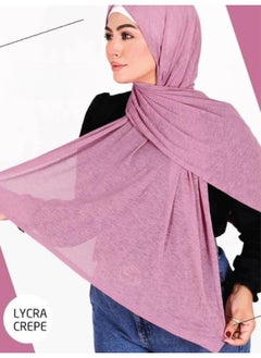 Luxury Islamic Hijab Kuwaiti Style For Women Kuwaiti Lycra Shawl Scarf Head Scarf Women Hijab Wrap (185x75cm),Lavender