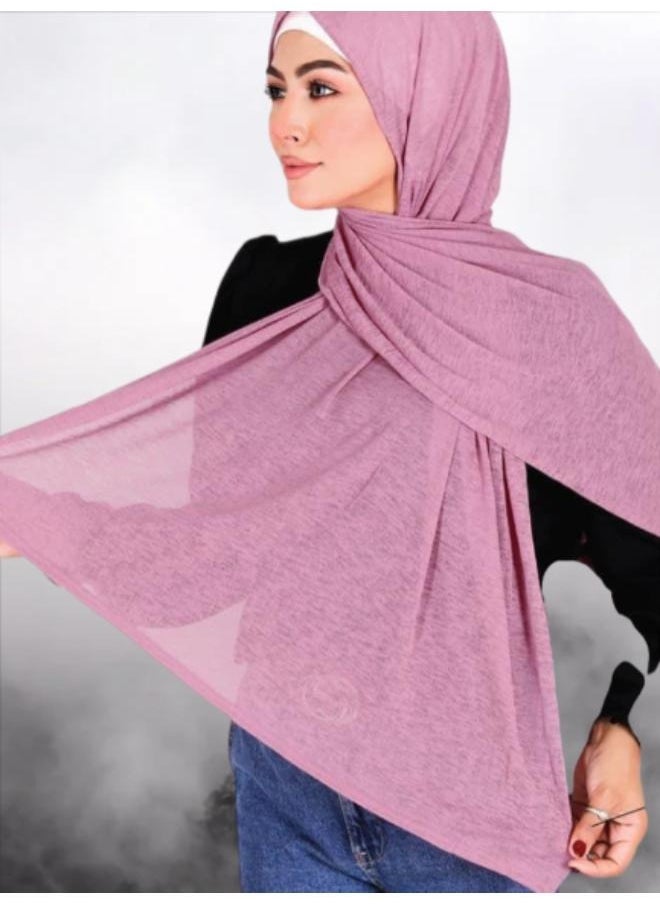 Generic - Luxury Islamic Hijab Kuwaiti Style For Women Kuwaiti Lycra Shawl Scarf Head Scarf Women Hijab Wrap (185x75cm),Lavender - Image 1