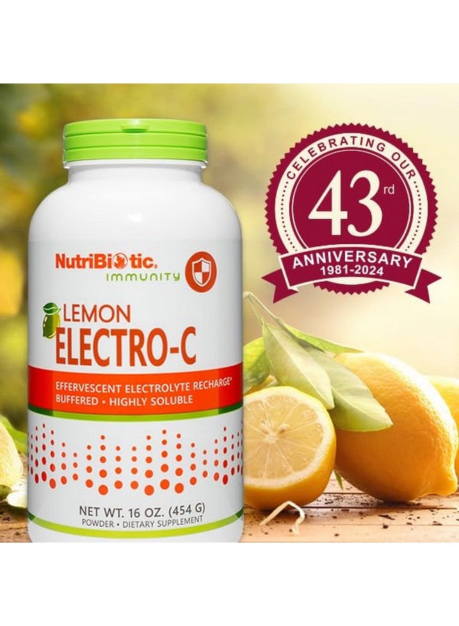 نيوتريبايوتك NutriBiotic - Lemon Electro-C, Vitamin C & Electrolyte Powder, 16 OZ | 850 Mg Vitamin C لكل وجبة | Effervescent Electrolyte Recharge | Buffered and highly melting | خالٍ من السعرات الحرارية والغلوتين وغير معدّل وراثيًا - Image 3