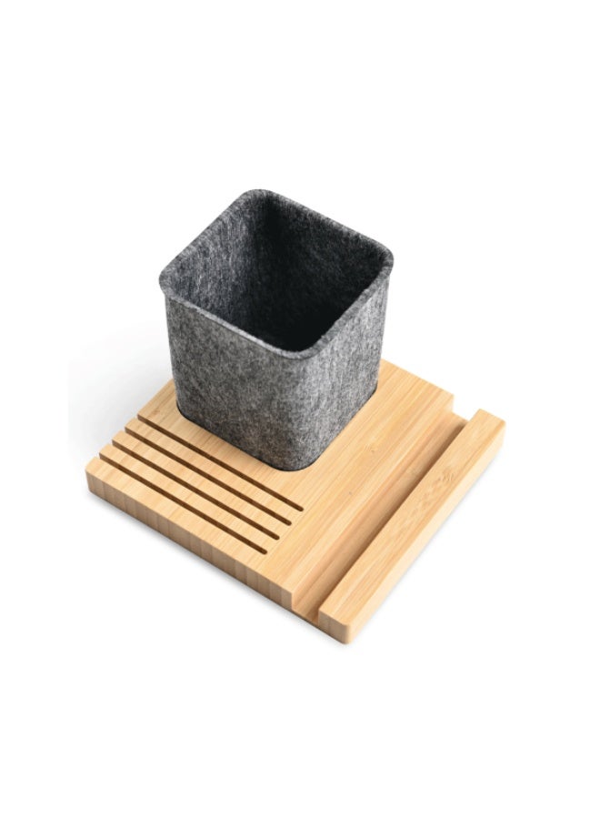 IDesign Pen Holder with Card Slots & Phone Stand - Image 1