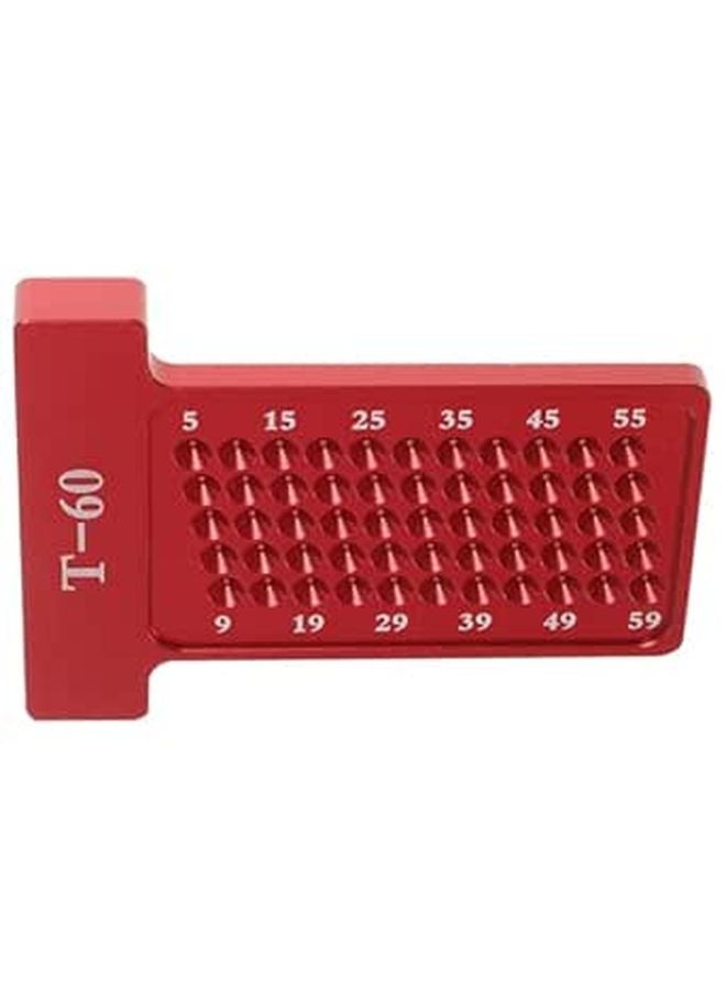 Aluminum Alloy T Square Ruler with Hole Positioning Tool for Woodworking Layout - Image 1