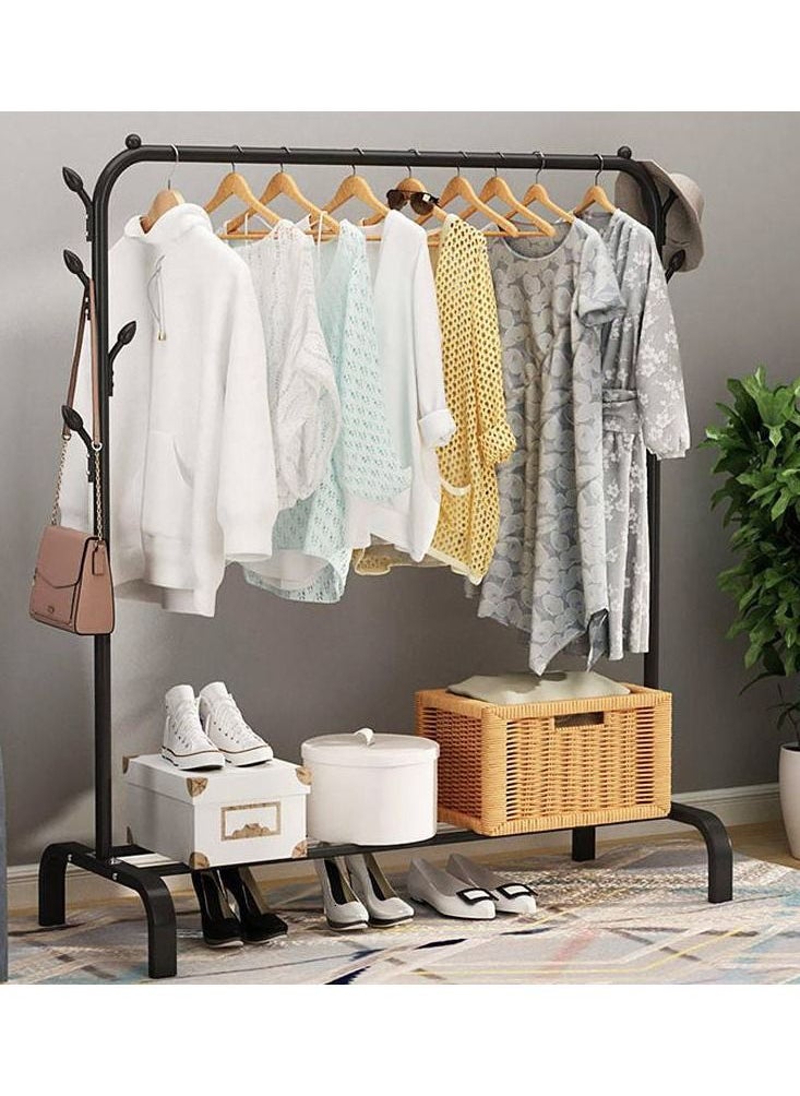 Generic - Clothes Hanger Garment Rack, Metal Clothes Rail with Single Bottom Storage Rack for Storing Shoe Boxes - Image 1