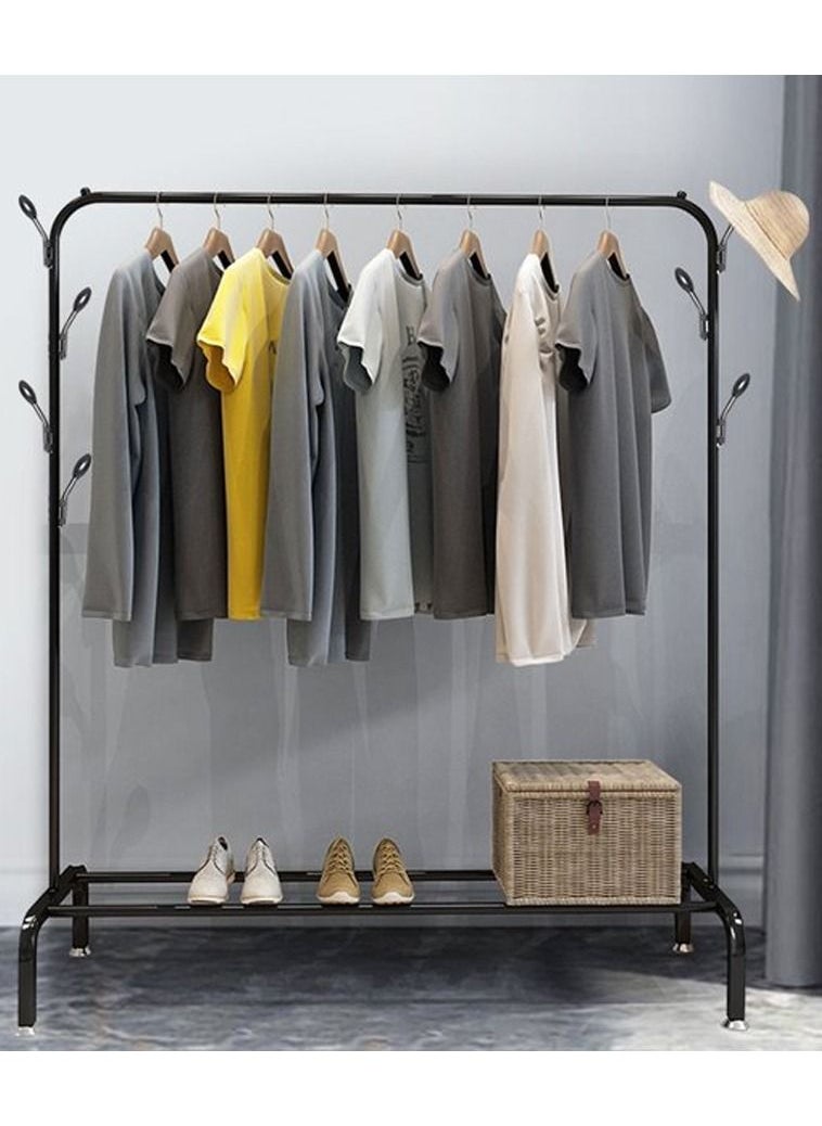 Generic - Clothes Hanger Garment Rack, Metal Clothes Rail with Single Bottom Storage Rack for Storing Shoe Boxes - Image 1