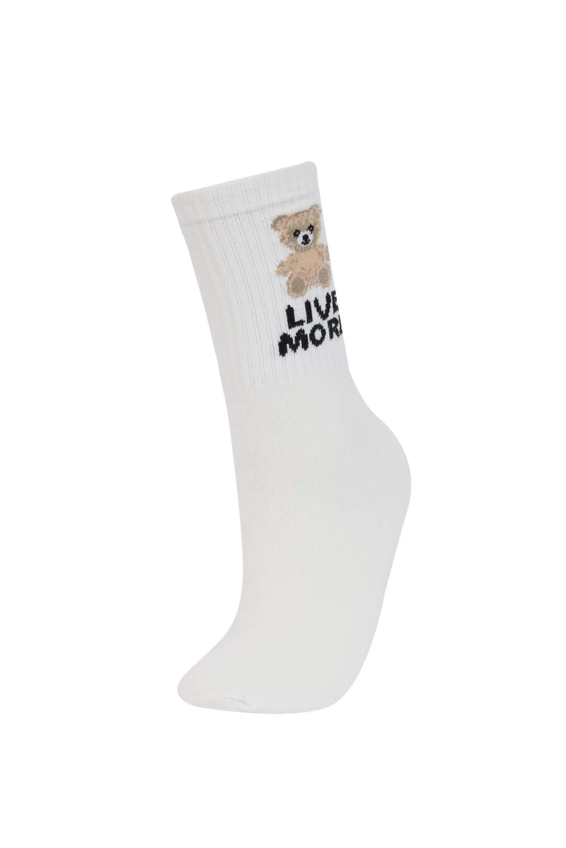 Defacto  Woman Comfortable Elastic 3 Piece Cotton Long Socks for Women | Best Price UAE
