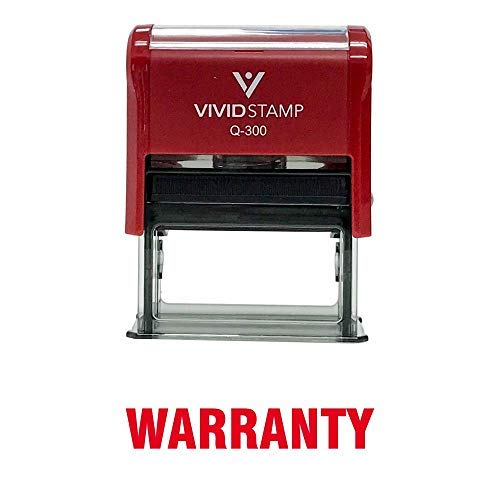 Vivid Stamp Warranty Office Self Inking Rubber Stamp (Red Ink) - Large - Image 2