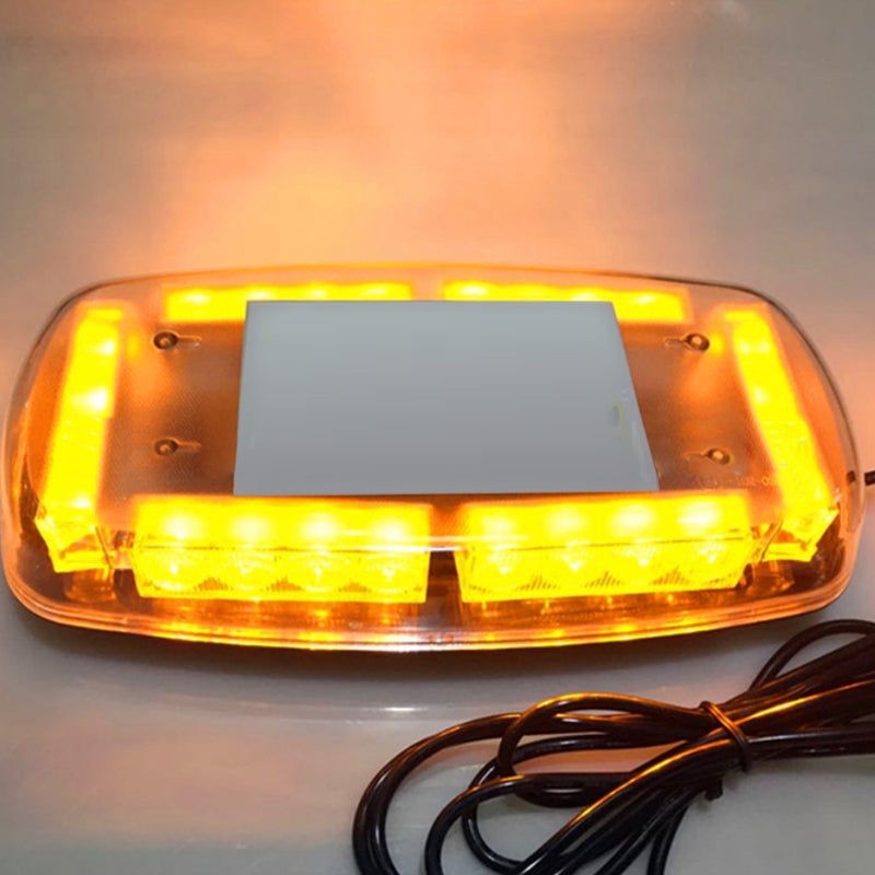 12v Car Roof Led Strobe Lights Bar Emergency Warning Fireman Flash Led Lights yellow - Image 4
