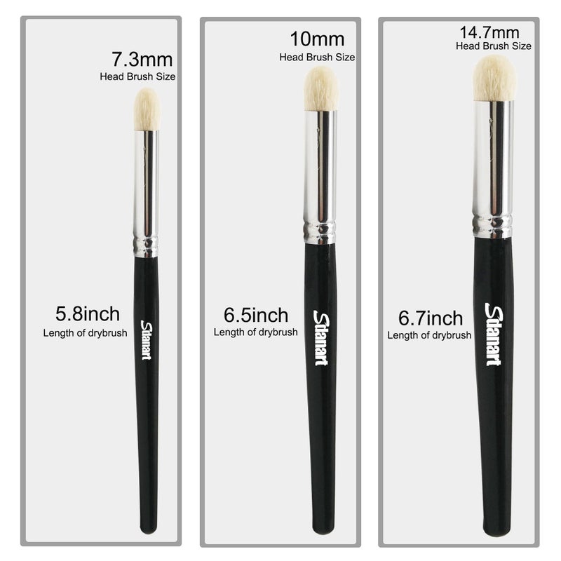 Sdanart Drybrush Set Hobby Drybrush Paint Brush,Detail Paint Brush Set,3 pcs Professional Art and Advanced Acrylic Paint Brushes for Tabletop&Wargames Miniature Watercolor Oil Painting,Model - Image 5