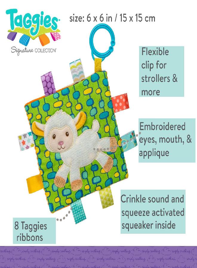 Taggies Crinkle Me Baby Toy, Sherbet Lamb - Image 3