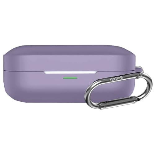 Cocoonkart Soft Silicone Case Cover Compatible for Realme Buds Air 7 | 7 Pro (Lavender Purple) - Image 1