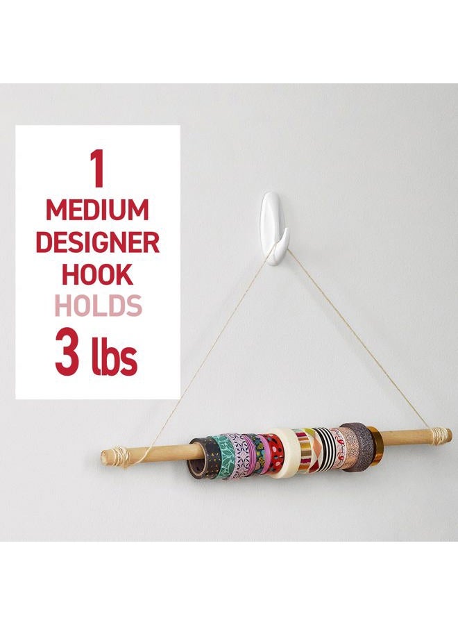 3M Command General Purpose Hooks, Designer, 3 lb. Capacity, White, 50/Carton (MMM17081CABPK),Medium - Image 5