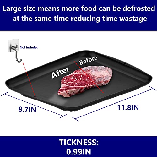 INPARALLUV Defrosting Tray for Frozen Meat Defrosting Tray Thawing Tray for Frozen Meat Defrosting Board Defroster Blue Spatula Plate - Image 2