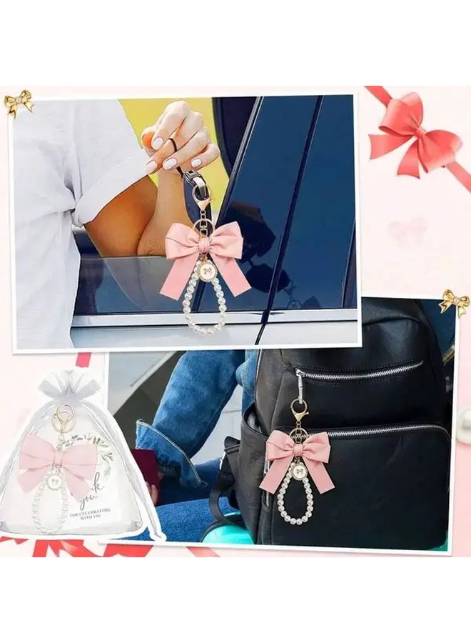 وردي 18 قطعة 6 مجموعات هدايا مفاتيح زفاف مع أكياس وبطاقات ودعوة حفلات - Image 5