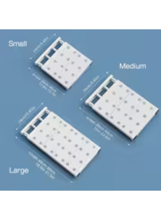 إيروريكس طقم أرفف تخزين قابل للتعديل من 3 قطع – وحدة تخزين بلاستيكية قوية بدون حفر وموفرة للمساحة، تصميم أبيض عصري قابل لتعديل الارتفاع مع فواصل وبطانات - Image 4