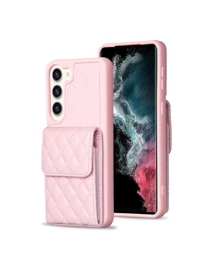 اس-توب جراب لهاتف Samsung Galaxy S23+ 5G، جراب هاتف جلدي عمودي على شكل معين - Image 1