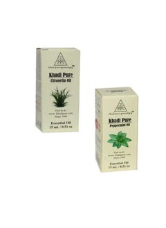 Khadi Pure Citronella & Peppermint Essential Oil 15 Ml (Pack Of 2)  - Image 1