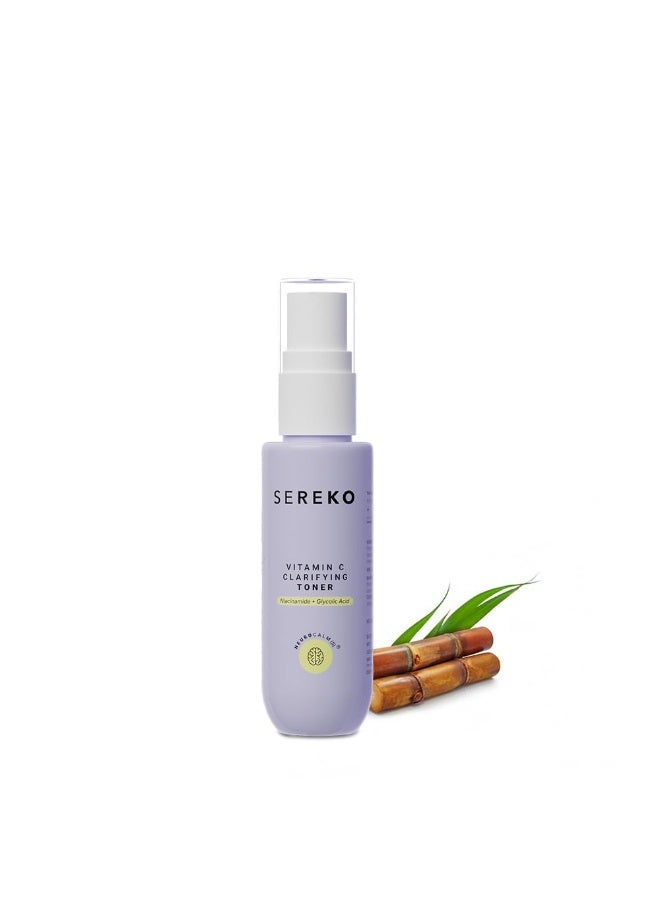SEREKO Vitamin C Clarifying Face Toner with Niacinamide, Refreshing Spray Mist with Glycolic Acid for Bright, Glowing Skin | Tightens Pores, Balances pH, Controls Oil & Acne | All Skin Types for Women & Men - 15ml - Image 1