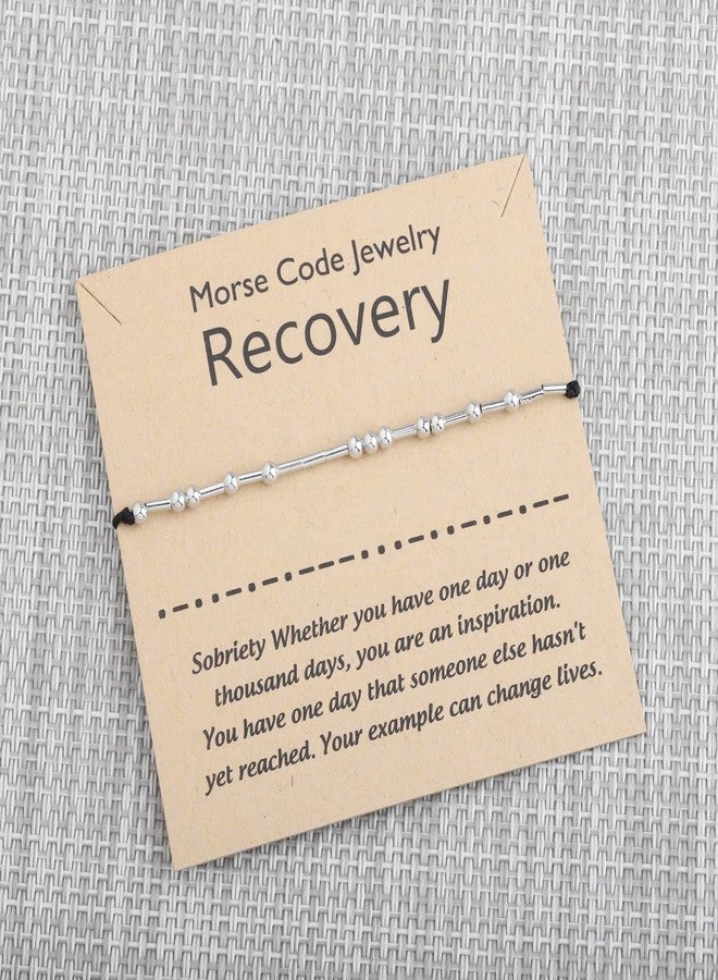 PLITI Sobriety Gift Addiction Recovery Gift AA NA Alcoholics Anonymous Gift New Beginning Gift Recovery Morse Code Bracelet - Image 5