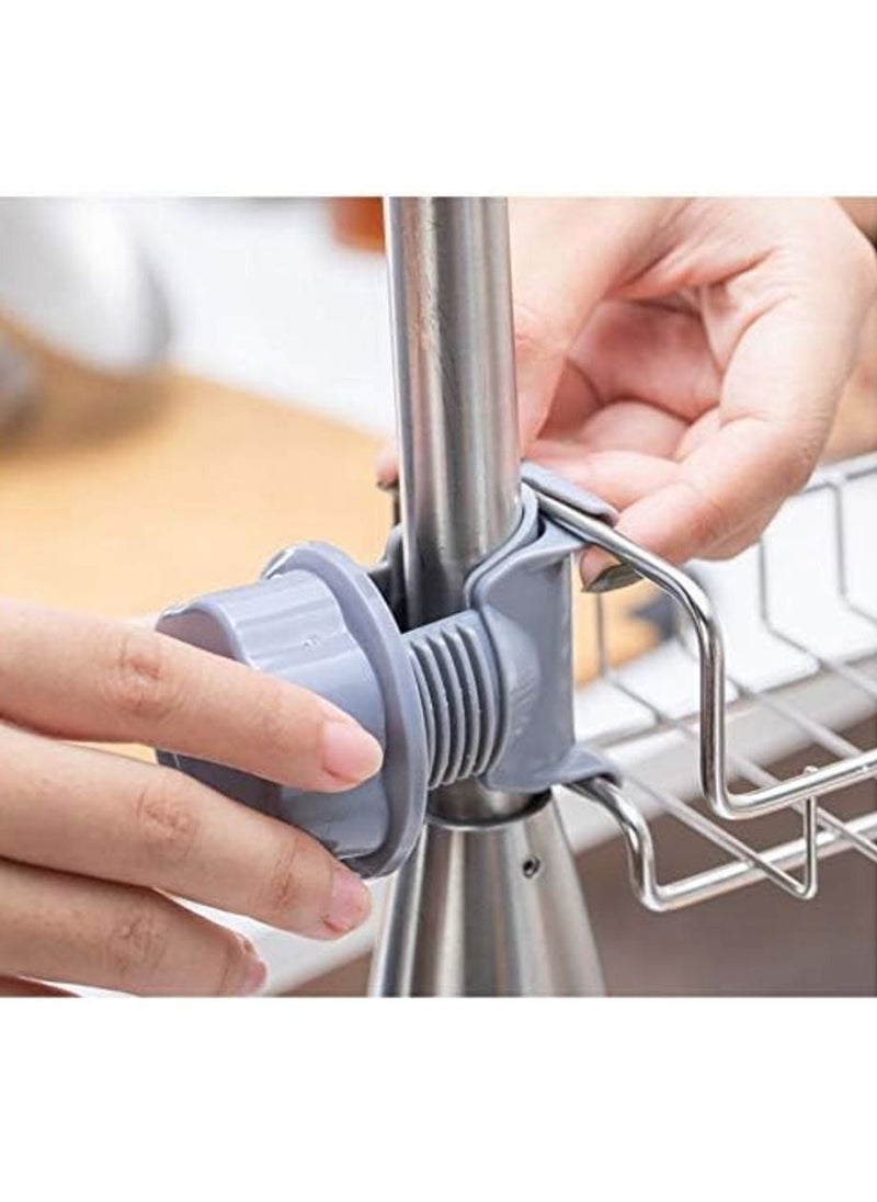 Rubik Kitchen Sponge Holder for Kitchen Sink, Stainless Steel Sink Organizer Faucet Drain Sponge Holder (Single Layer Wide)  - Image 2