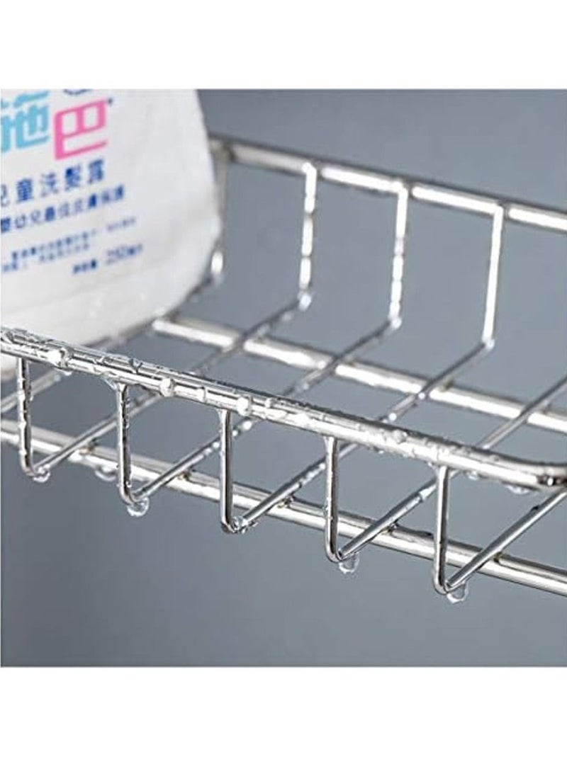 Rubik Kitchen Sponge Holder for Kitchen Sink, Stainless Steel Sink Organizer Faucet Drain Sponge Holder (Single Layer Wide)  - Image 4
